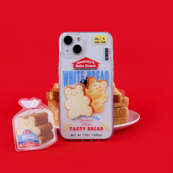 [THENINEMALL] Bread Gummy Clear Phone Case (3 types)