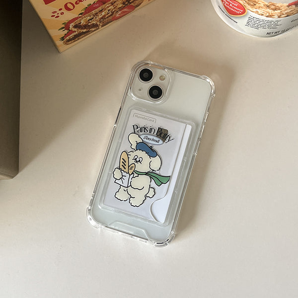 [Mademoment] Parisian Butty Design Clear Phone Case (4 Types)