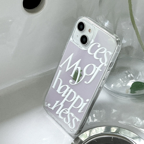 [Mademoment] Pieces Of Lettering Design Glossy Mirror Phone Case