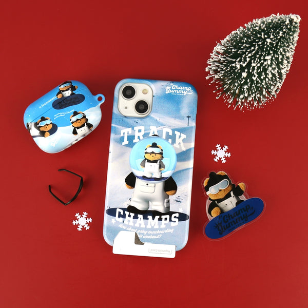 [THENINEMALL] Snowboarder Gummy Hard Phone Case (2 types)