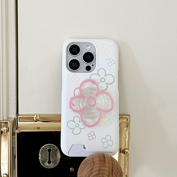 [Mademoment] Flower Doodle Pattern Design Phone Case