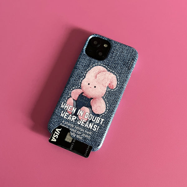 [THENINEMALL] Denim Windy Hard Phone Case (2 types)