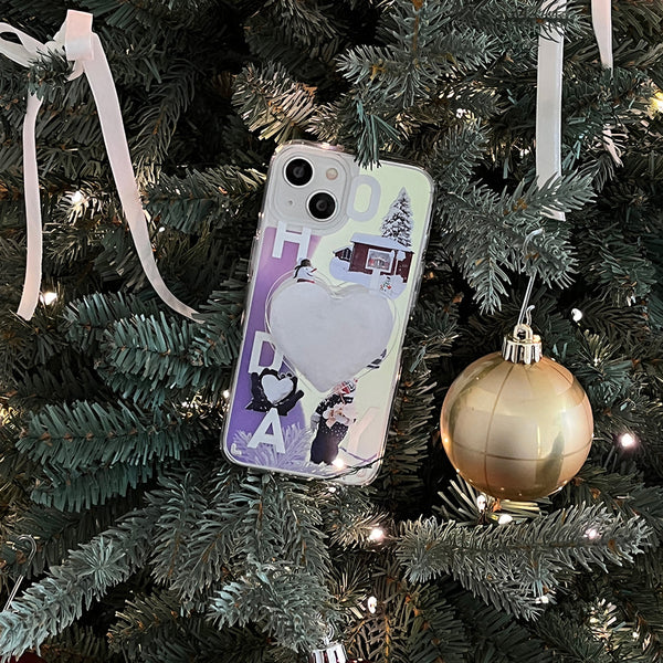 [Mademoment] Snowing Play Design Glossy Mirror Phone