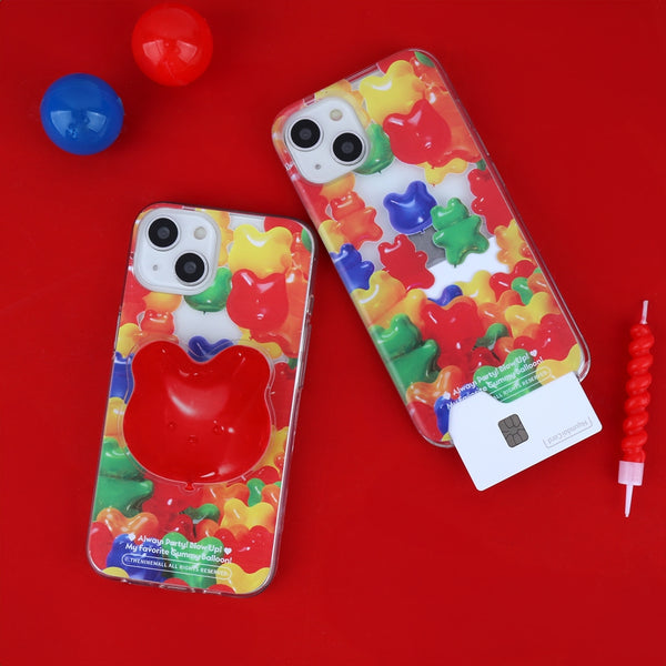 [THENINEMALL] Gummy Balloon Party Clear Phone Case (4 types)