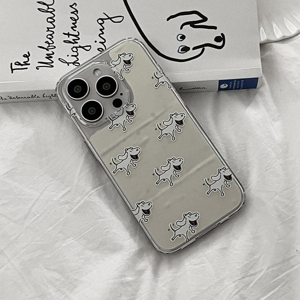 [Mademoment] Another Dog Pattern Design Glossy Mirror Phone Case