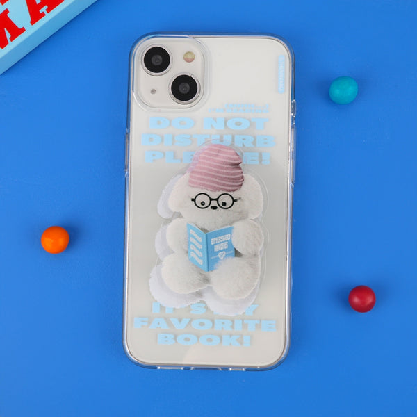 [THENINEMALL] Do Not Disturb Puppy Clear Phone Case (3 types)