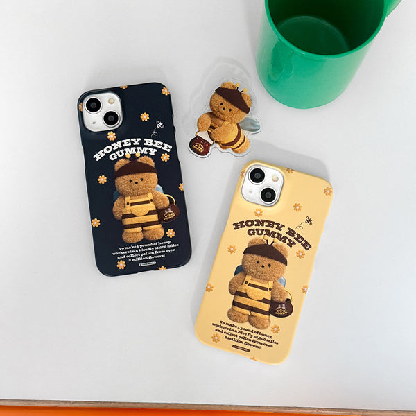 [THENINEMALL] Honey Bee Gummy Hard Phone Case (2 types)