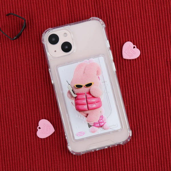 [THENINEMALL] Pattern Puffer Bad Windy Clear Phone Case (4 types)