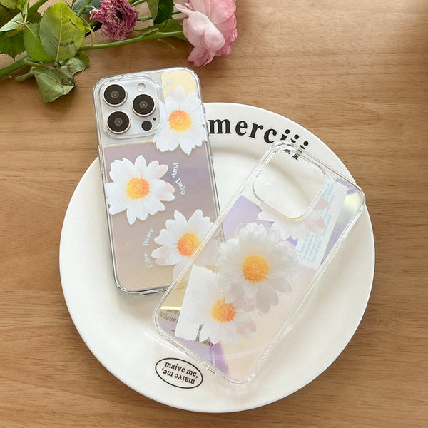 [Mademoment] Pure Daisy Design Glossy Mirror Phone