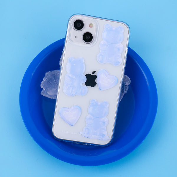 [THENINEMALL] Heart Ice Gummy Clear Phone Case (3 types)