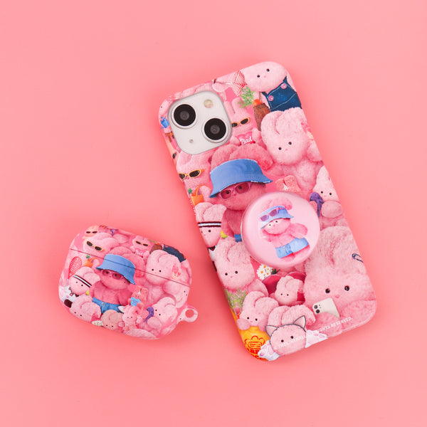 [THENINEMALL] Pink Windy Mood Hard Phone Case (2 types)