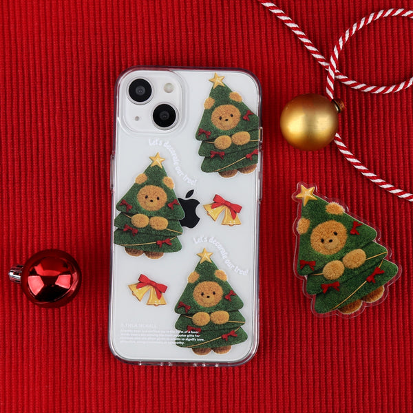 [THENINEMALL] Pattern Tree Gummy Clear Phone Case (4 types)