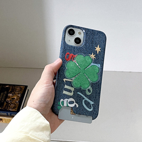 [Mademoment] Keep Going Denim Design Phone Case