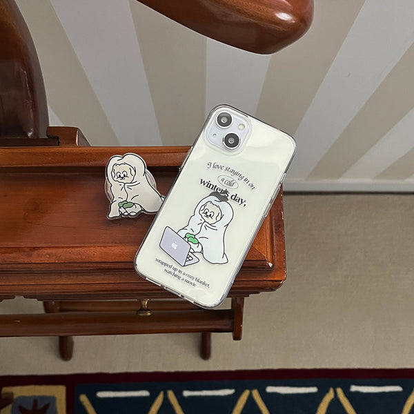 [Mademoment] Rest At Home Butty Design Clear Phone Case (3 Types)