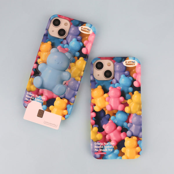 [THENINEMALL] Beads Gummy Pattern Hard Phone Case (2 types)