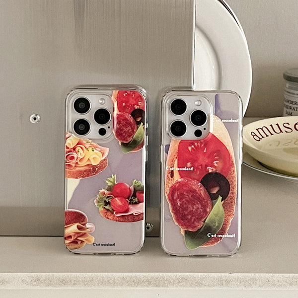 [Mademoment] Fresh Sandwich Design Glossy Mirror Phone