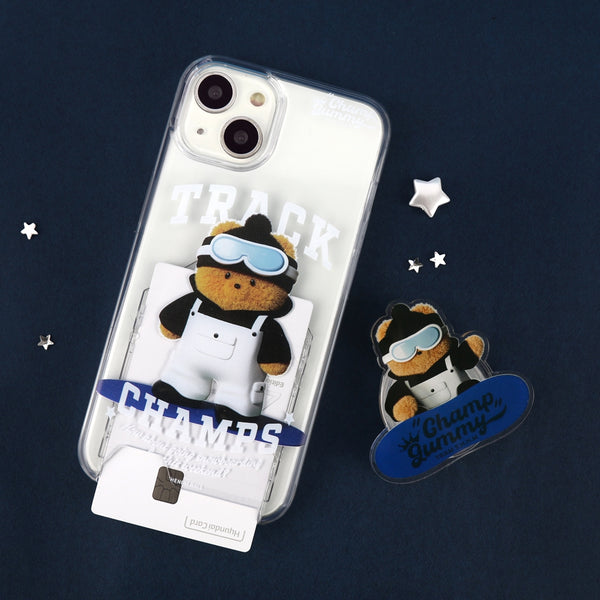 [THENINEMALL] Snowboarder Gummy Clear Phone Case (3 types)