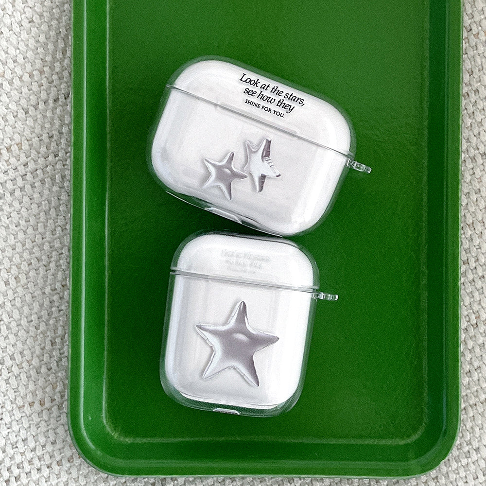[Mademoment] Balloon Shinning Star Design Clear AirPods Case