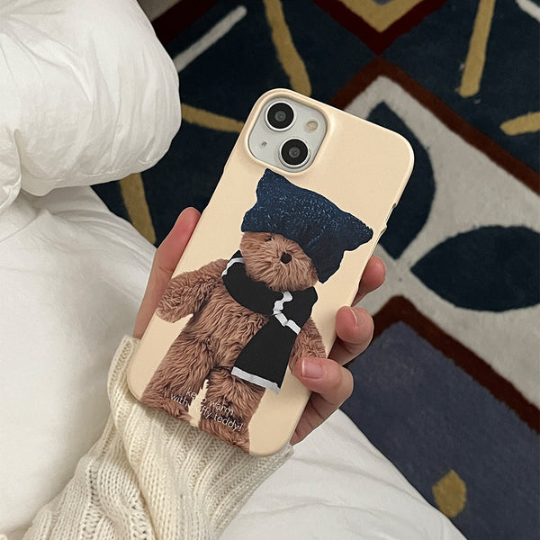 [Mademoment] Winter Fluffy Teddy Design Phone Case