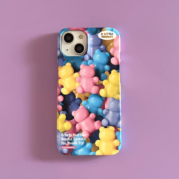 [THENINEMALL] Beads Gummy Pattern Hard Phone Case (2 types)