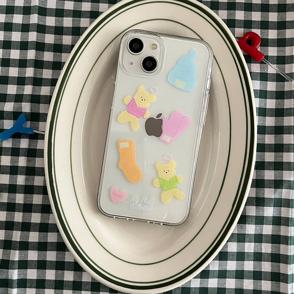 [Mademoment] My Fluffy Collection Design Clear Phone Case (3 Types)