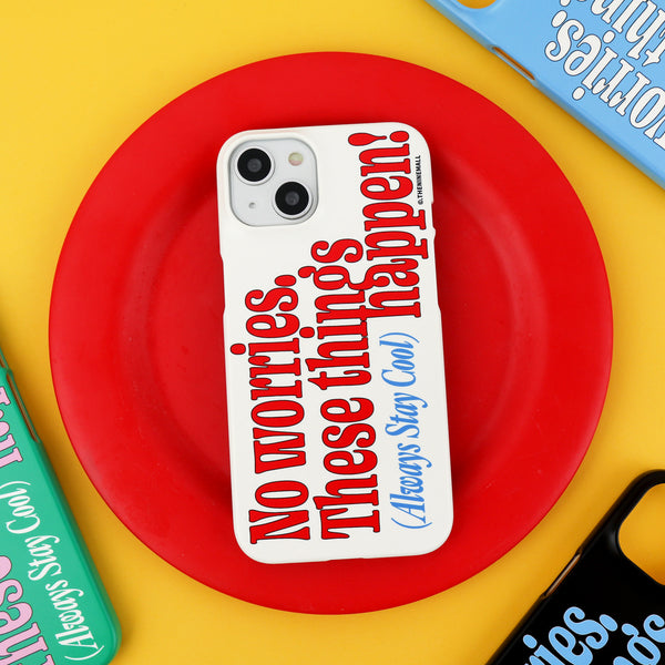 [THENINEMALL] Vintage No Worries Hard Phone Case (2 types)