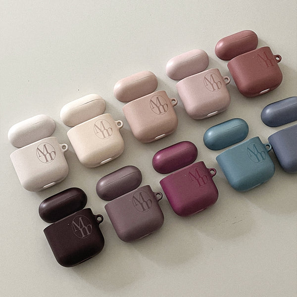 [Mademoment] Soft Cream Plain Design AirPods Case