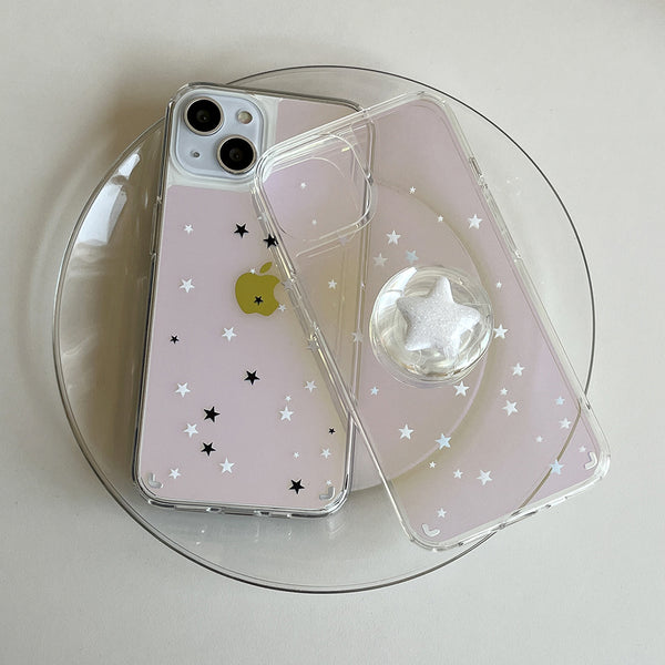 [Mademoment] Twinkle Star Pattern Design Glossy Mirror Phone Case