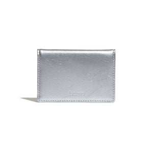 [Fennec] CRINKLE SOFT CARD CASE - SILVER