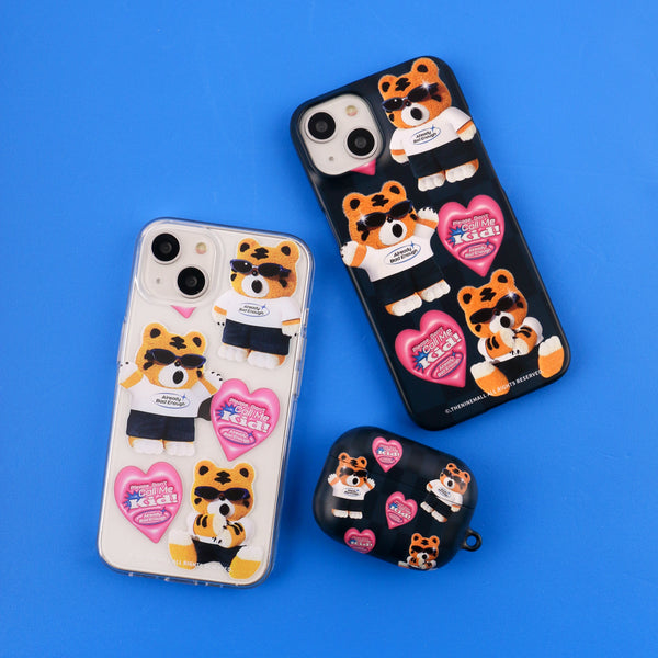 [THENINEMALL] Pattern Bad Hey Tiger Clear Phone Case (3 types)