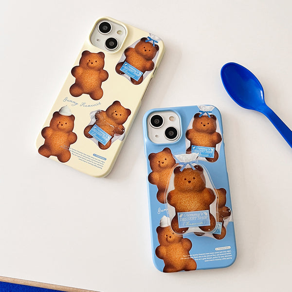 [THENINEMALL] Pattern Gummy Financier Hard Phone Case (2 types)