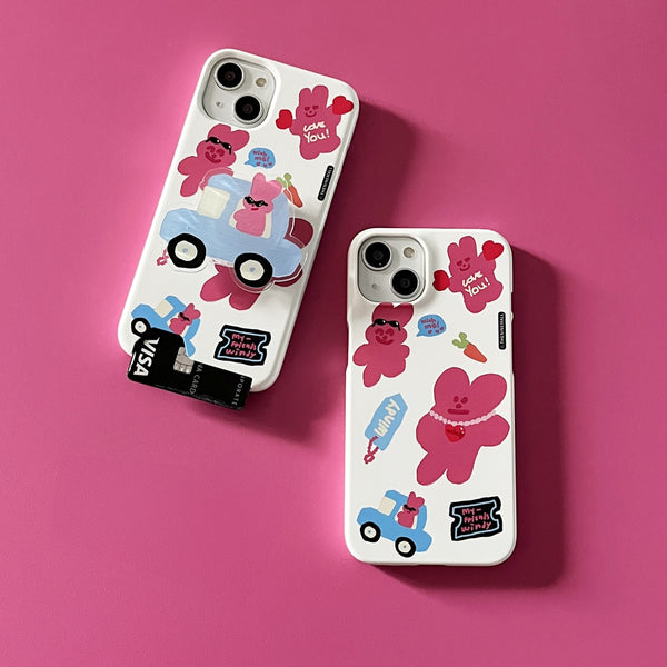 [THENINEMALL] Windy Painting Sticker Hard Phone Case (2 types)