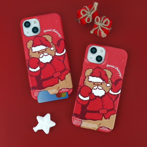 [THENINEMALL] Vintage Santa Gummy Hard Phone Case (2 types)