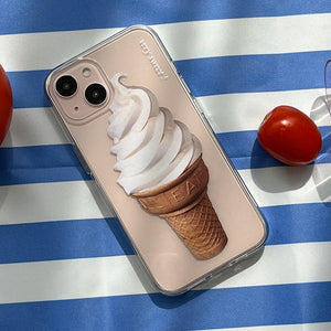 [Mademoment] Sweet Ice Cream Design Clear Phone Case (3 Types)