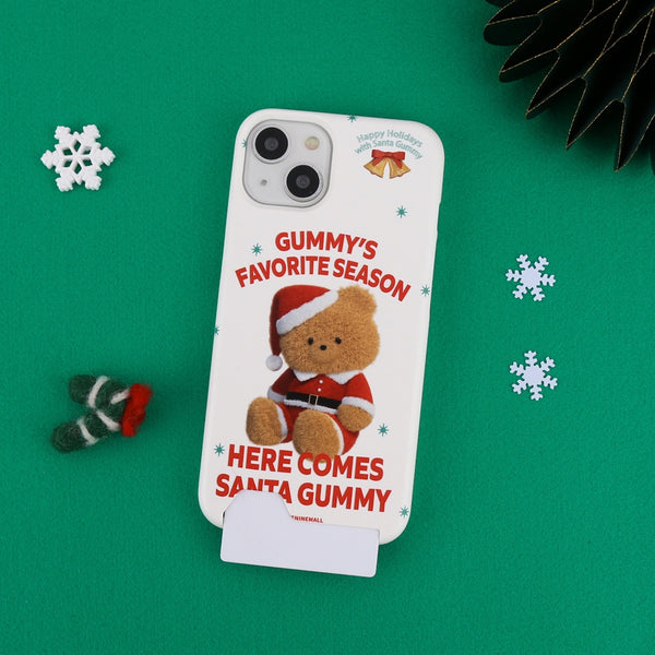 [THENINEMALL] Here Comes Santa Gummy Hard Phone Case (2 types)