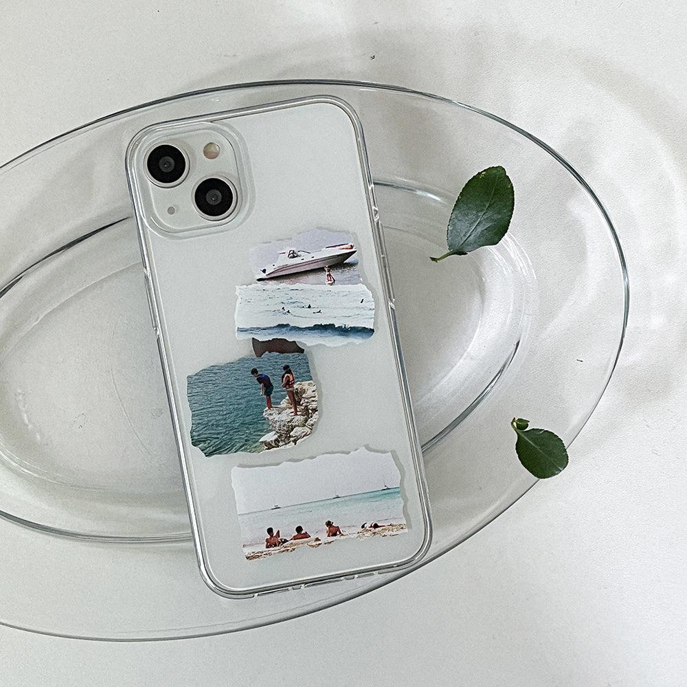 [Mademoment] Summer Vacation Design Clear Phone Case (3 Types)