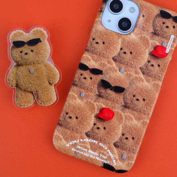 [THENINEMALL] Nice Gummy Pattern Hard Phone Case (2 types)