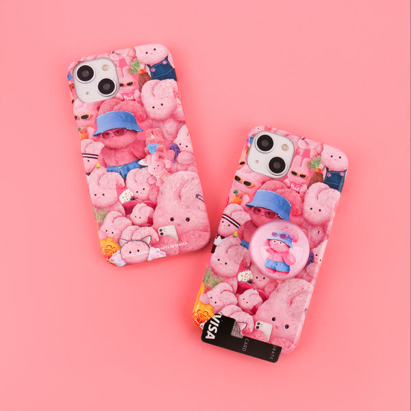 [THENINEMALL] Pink Windy Mood Hard Phone Case (2 types)