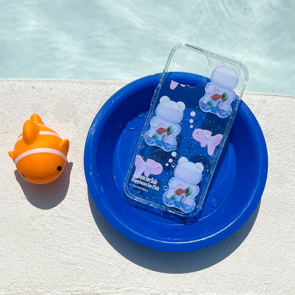 [THENINEMALL] Pattern Gummy Fish House Clear Phone Case (3 types)