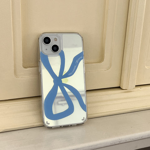 [Mademoment] Own Romantic Ribbon Design Glossy Mirror Phone Case