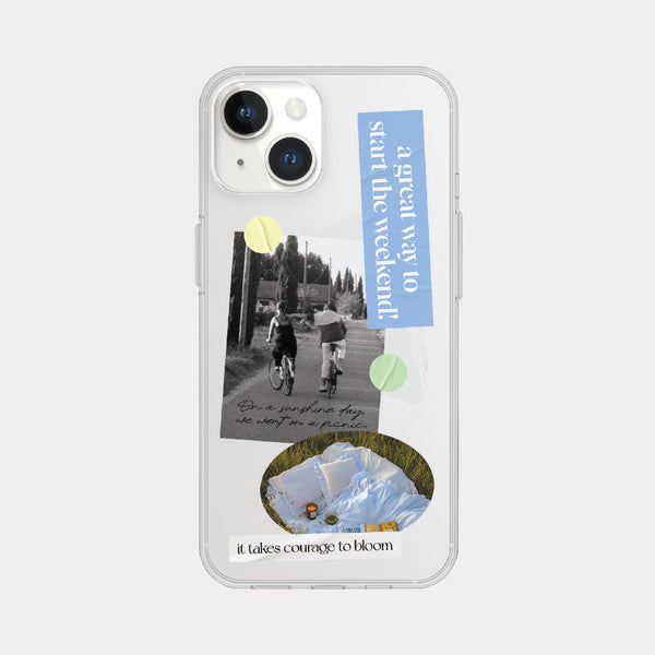 [Mademoment] Spring Moments Sticker Design Clear Phone Case (3 Types)