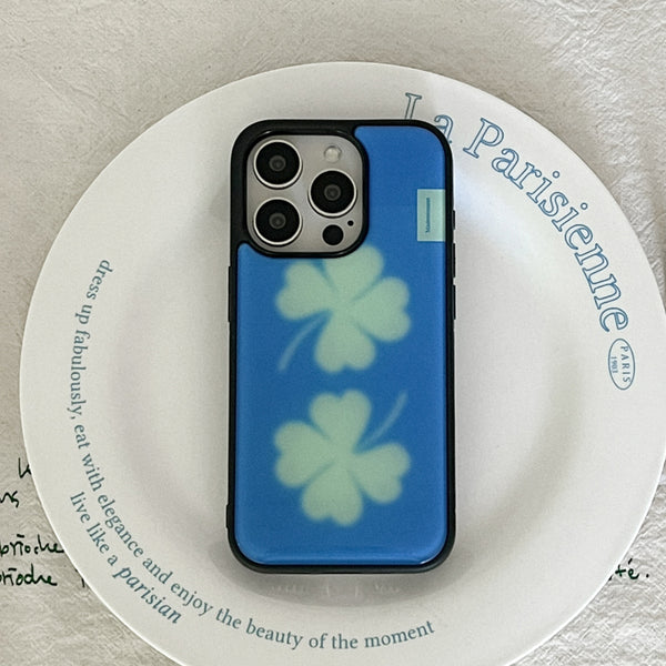 [Mademoment] Lucky Clover Design Bumper Phone Case