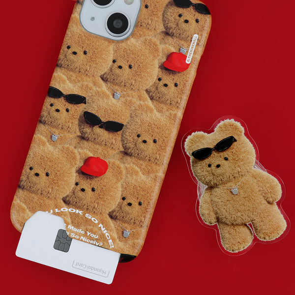 [THENINEMALL] Nice Gummy Pattern Hard Phone Case (2 types)