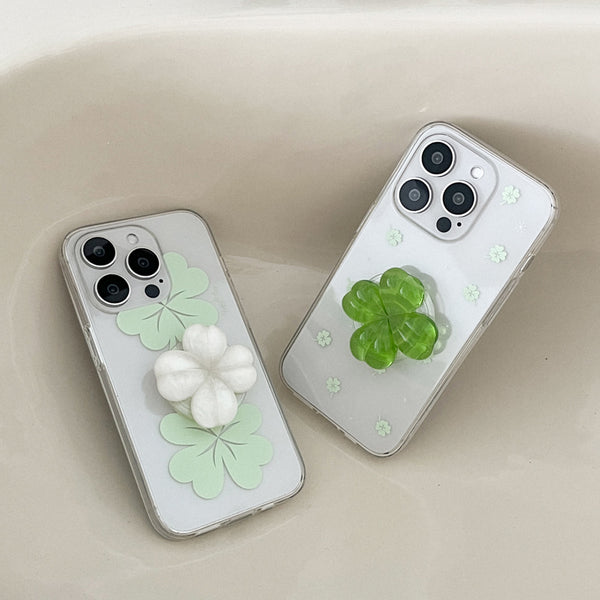 [Mademoment] Kind Of Luck Design Clear Phone Case (3 Types)