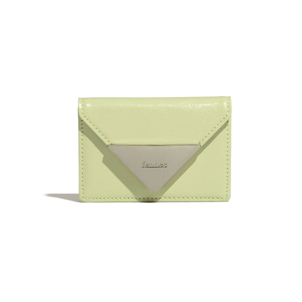 [Fennec] CRINKLE TRIANGLE ACCORDION POCKET - SAGE MINT