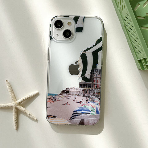 [Mademoment] Color Beach Design Clear Phone Case (3 Types)