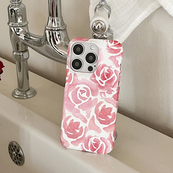 [Mademoment] Rose Watercolor Design Phone Case