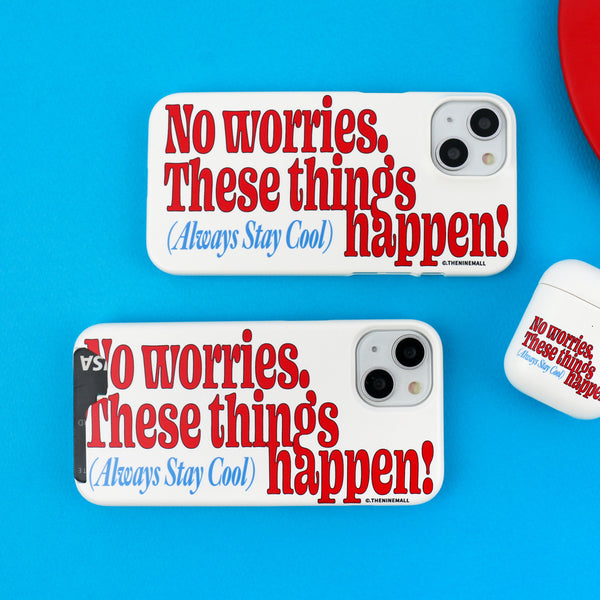 [THENINEMALL] Vintage No Worries Hard Phone Case (2 types)