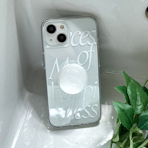 [Mademoment] Pieces Of Lettering Design Clear Phone Case (3 Types)