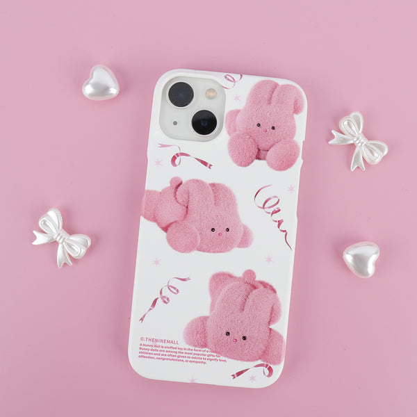 [THENINEMALL] Pink Ribbon Windy Hard Phone Case (2 types)